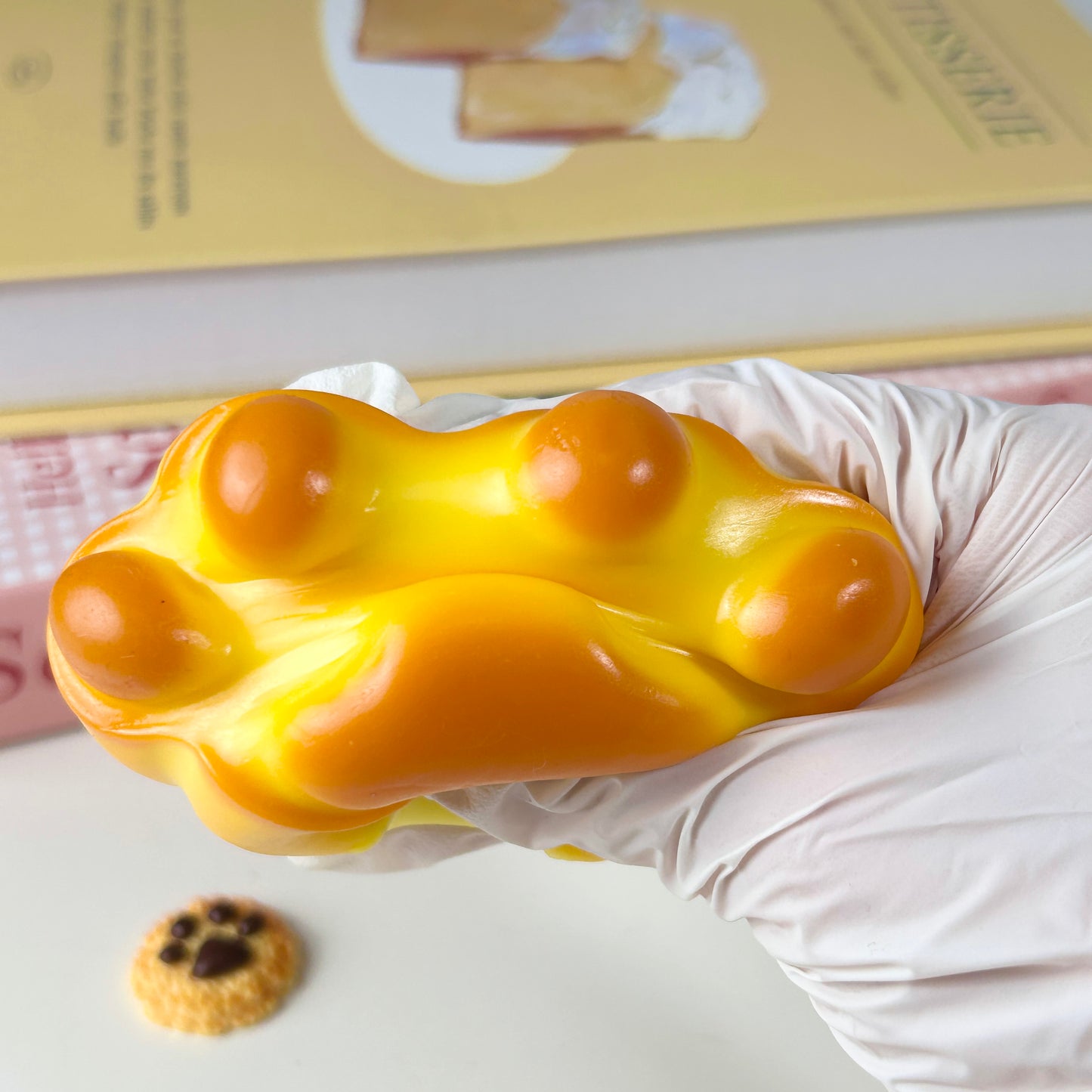 Caramel Cat Paw Squishy Toy