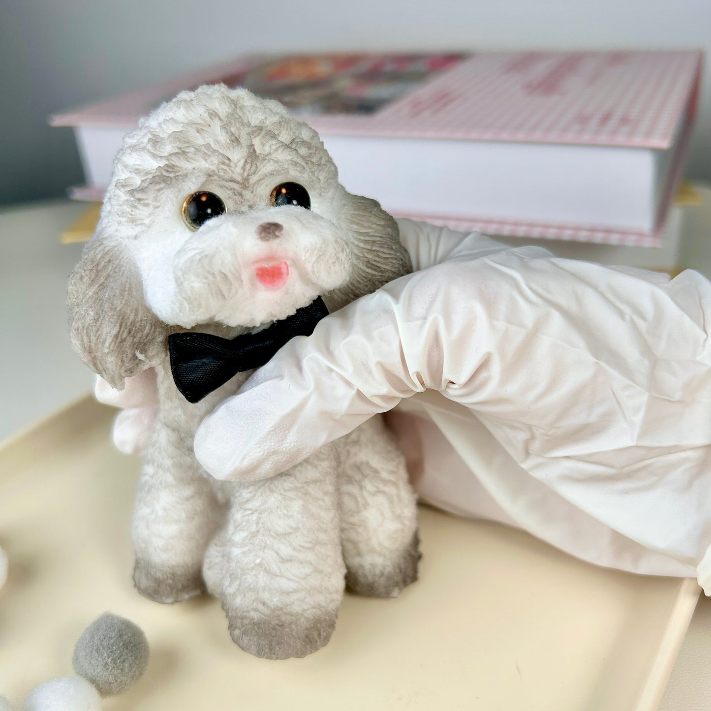 Black Bow Tie Teddy Squishy Toy