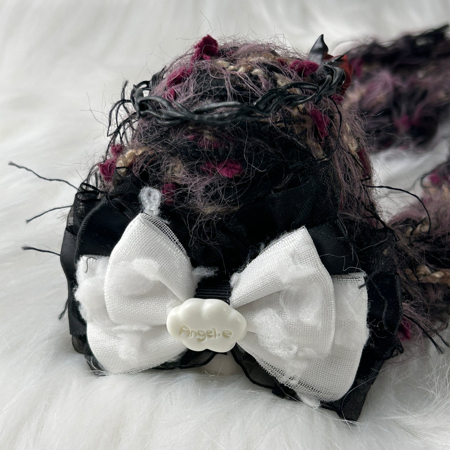 Midnight Rose Doll Bunny Squishy Toy (one-of-a-kind)