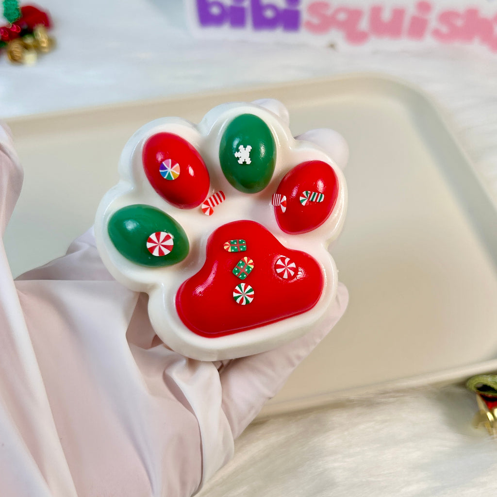 Christmas Cat Paw Squishy Toy