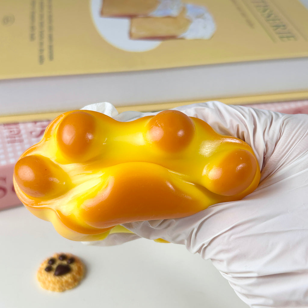 Caramel Cat Paw Squishy Toy