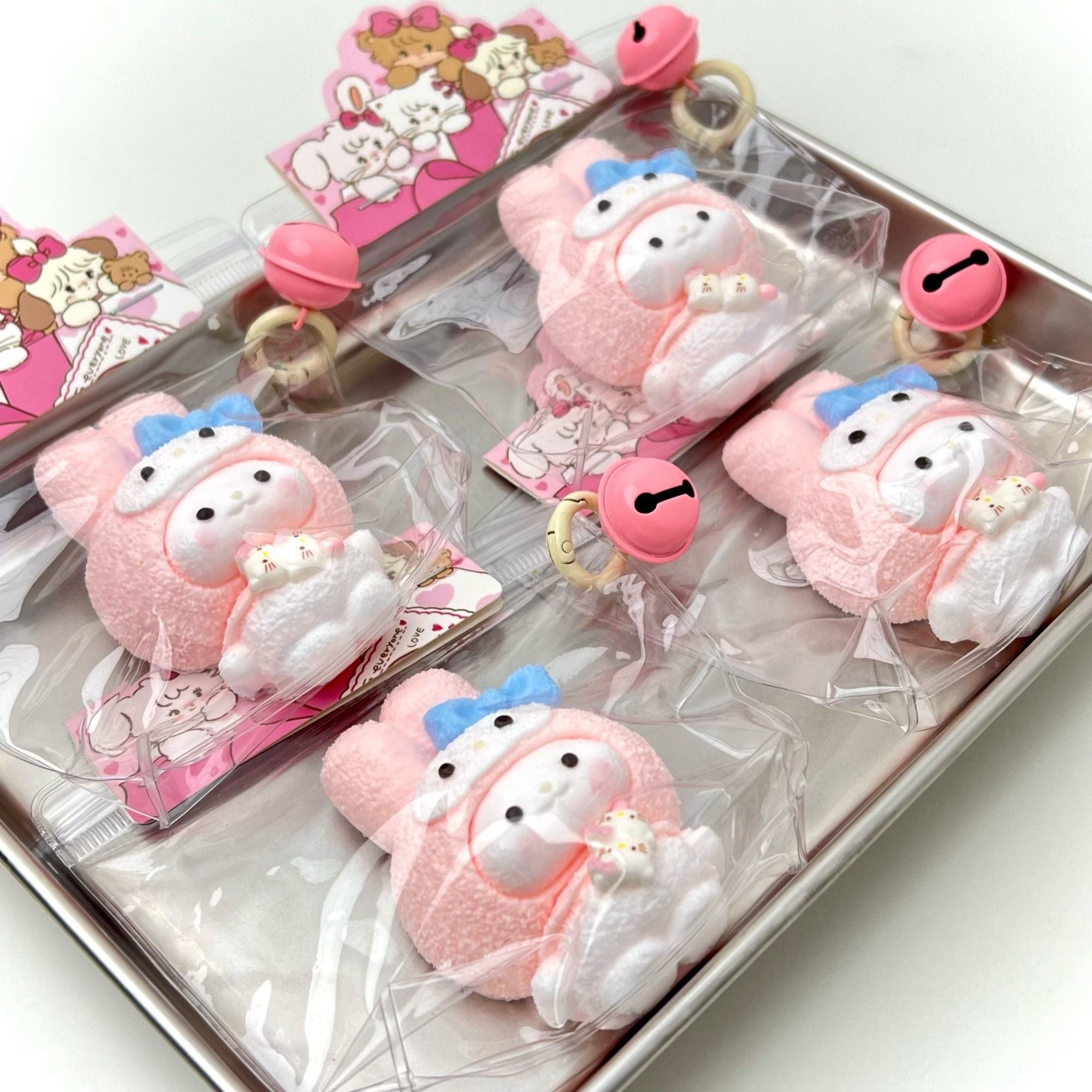 Pink Bunny Suit Baby Squishy Toy