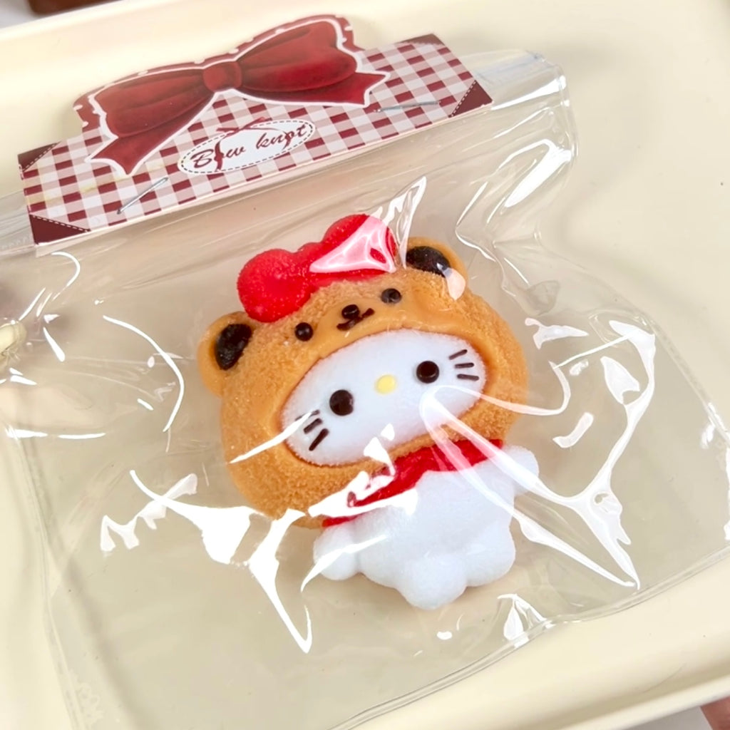Bear Cap Kitty Squishy Toy