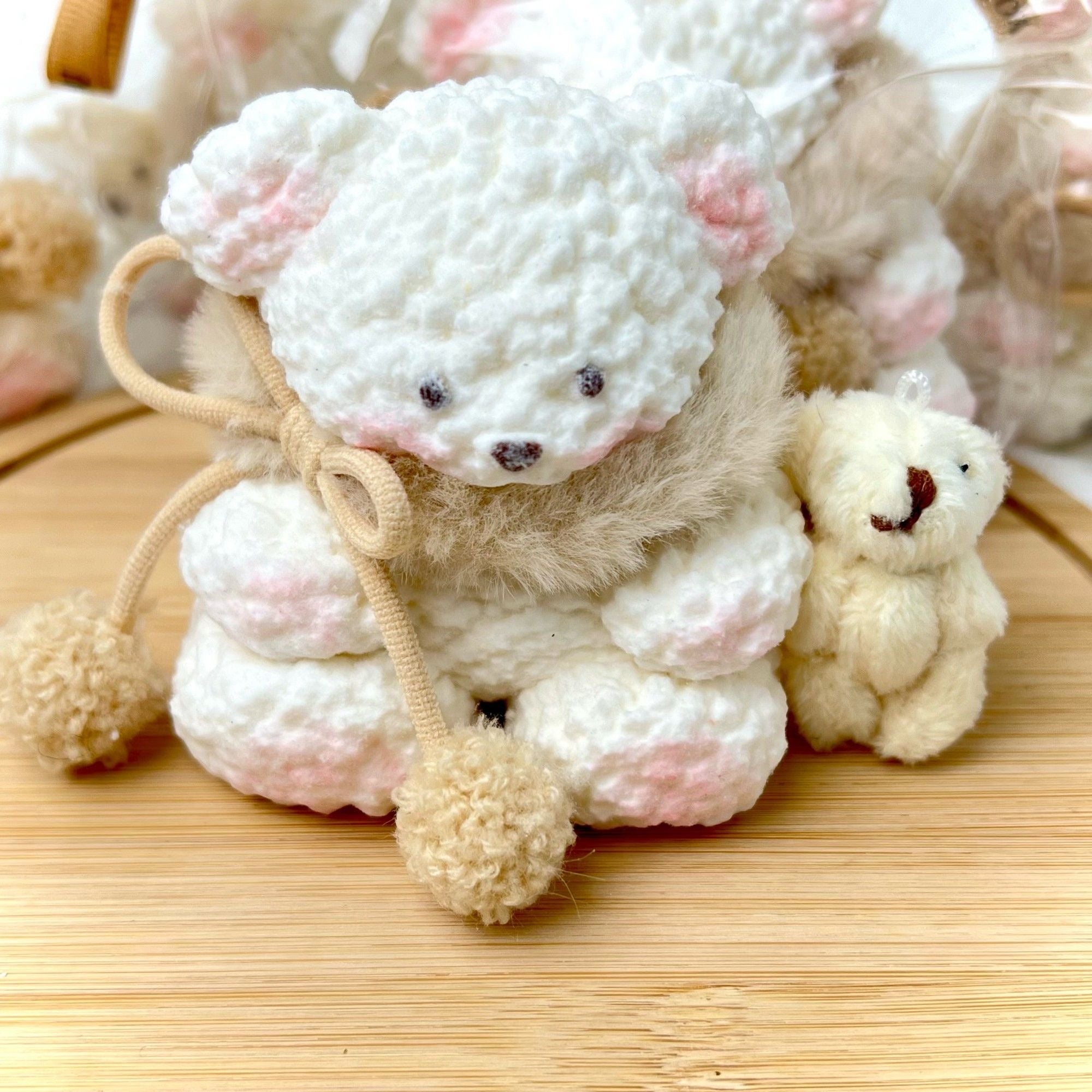 Fuzzy Scarf Teddy Bear Squishy Toy