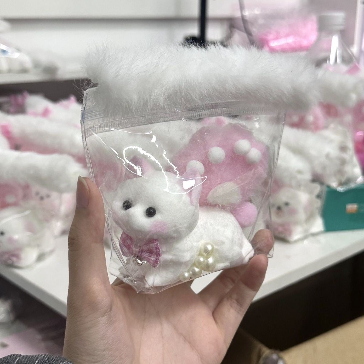 Pretty White Cat Squishy Toy