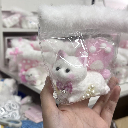 Pretty White Cat Squishy Toy