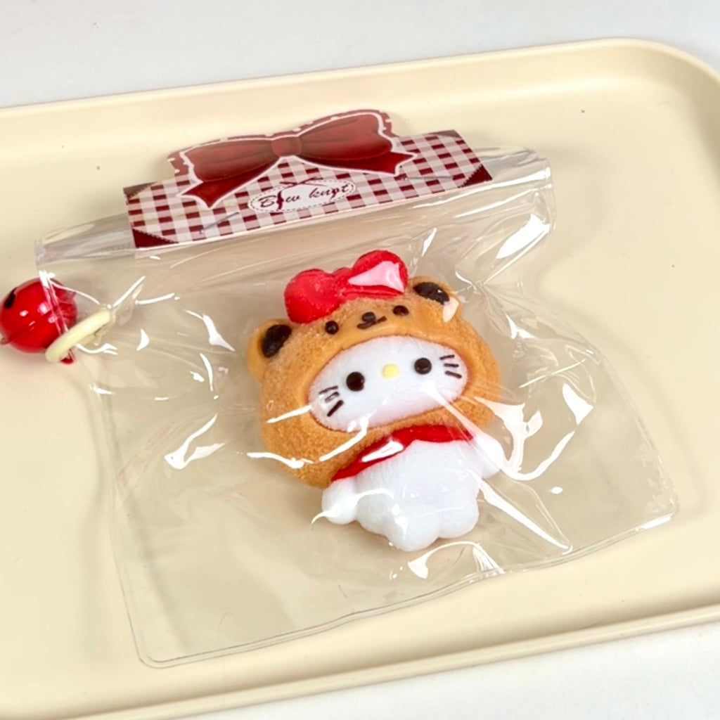 Bear Cap Kitty Squishy Toy