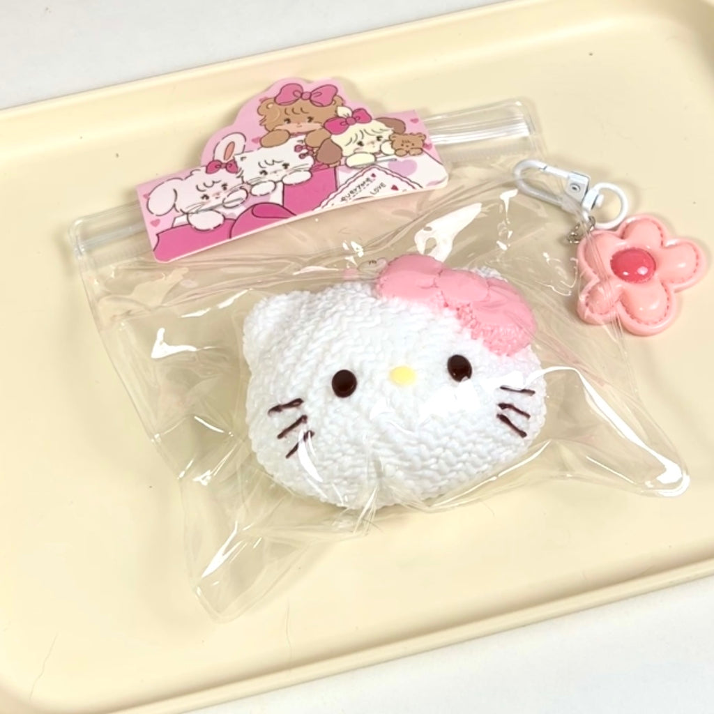 Knitted Cat Head Squishy Toy