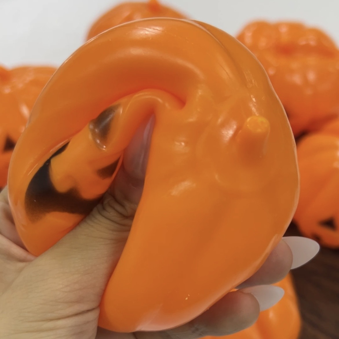 Spooky Pumpkin Squishy (Vaseline Filled) 🎃