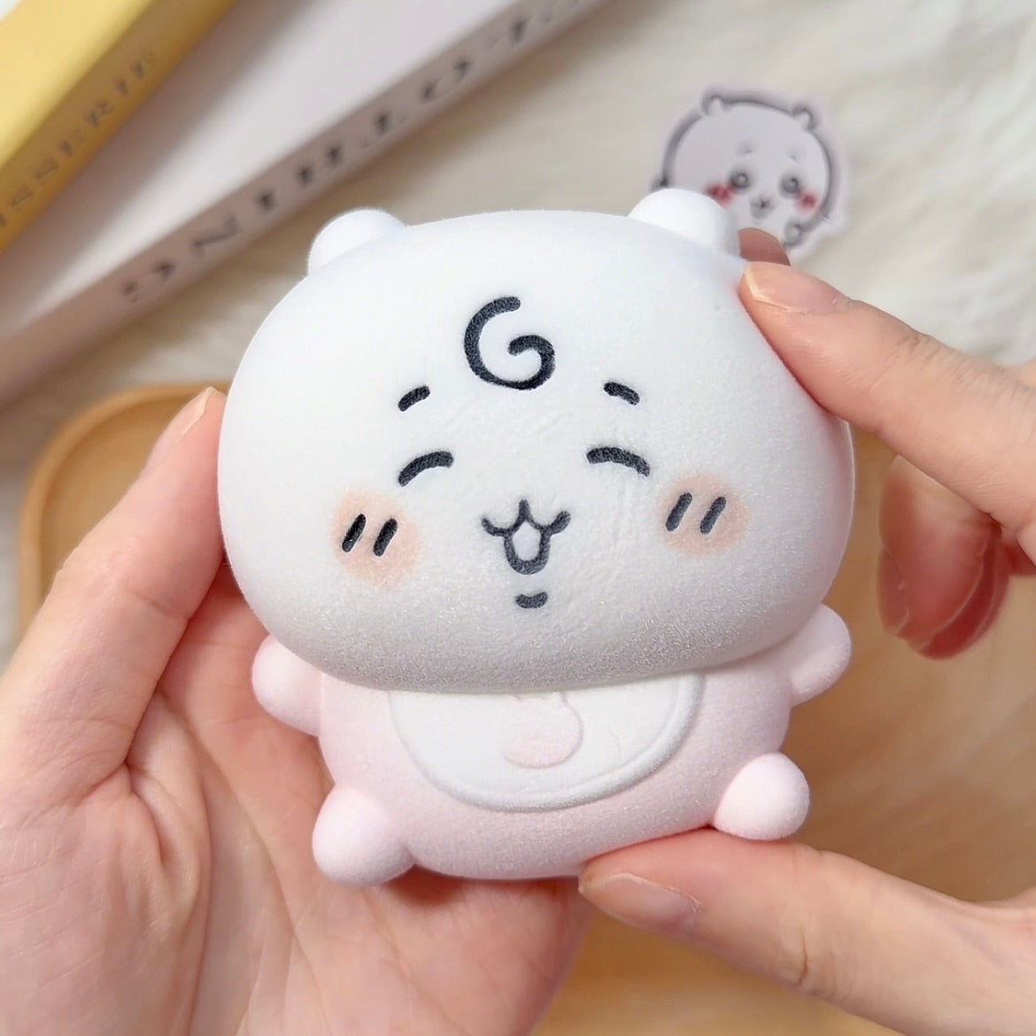 Chiikawa in a bib Squishy Tou