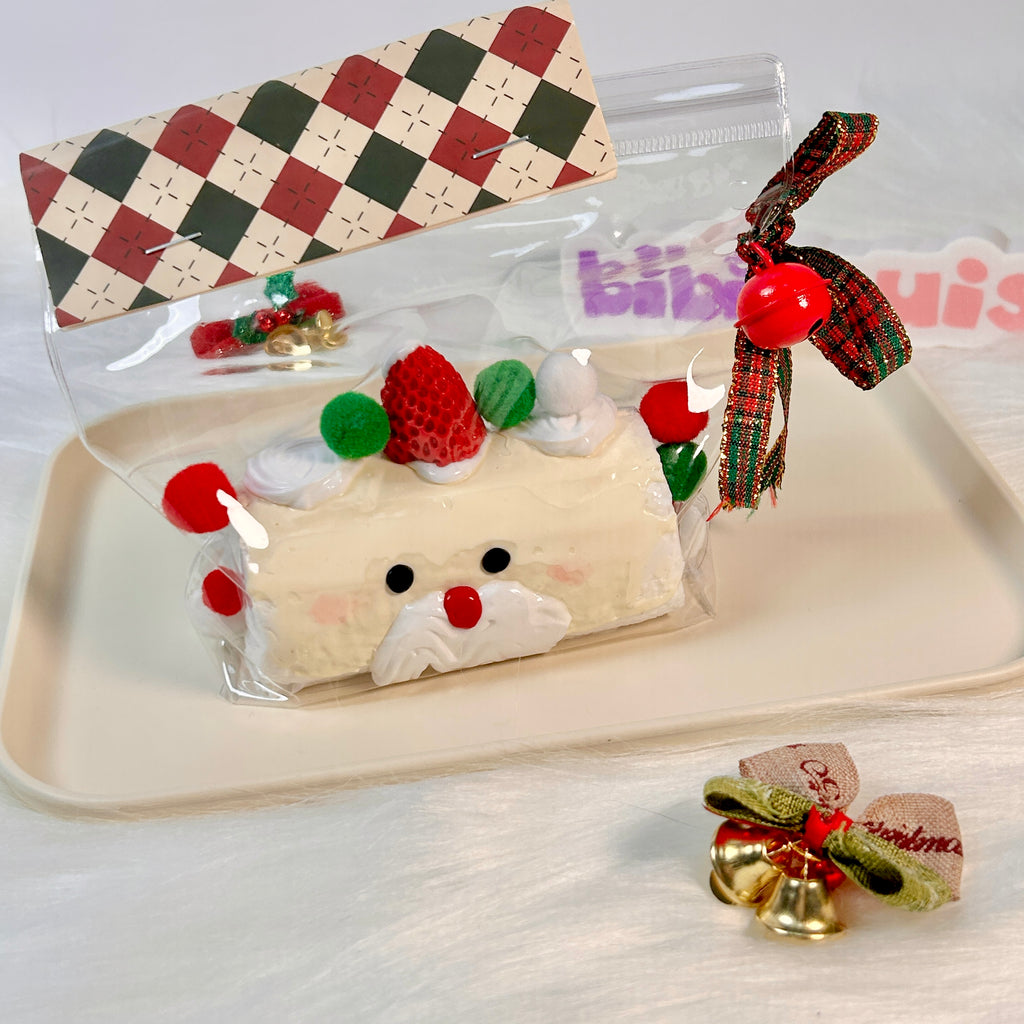 Christmas Santa Cake Roll Squishy Toy