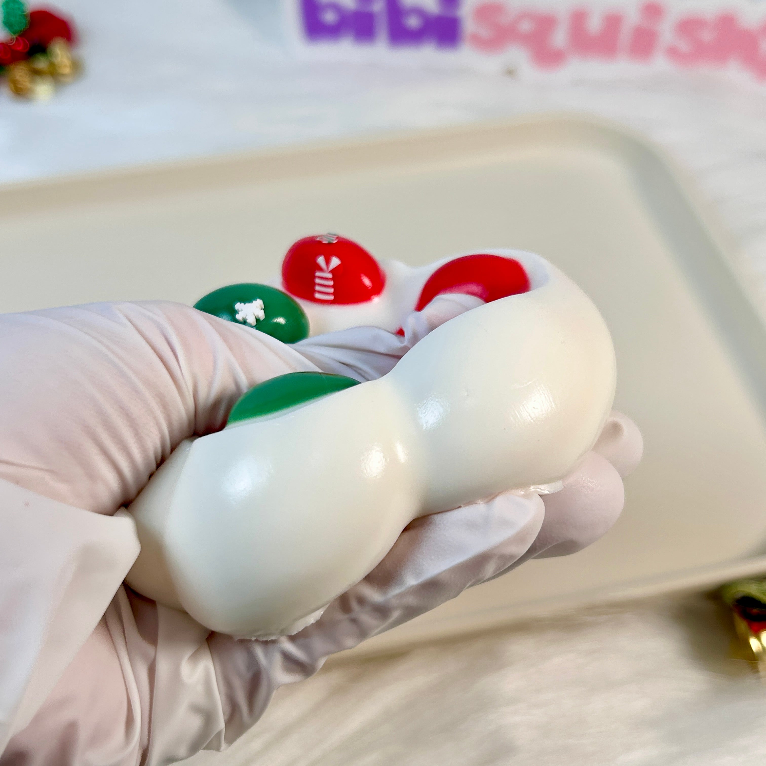 Christmas Cat Paw Squishy Toy