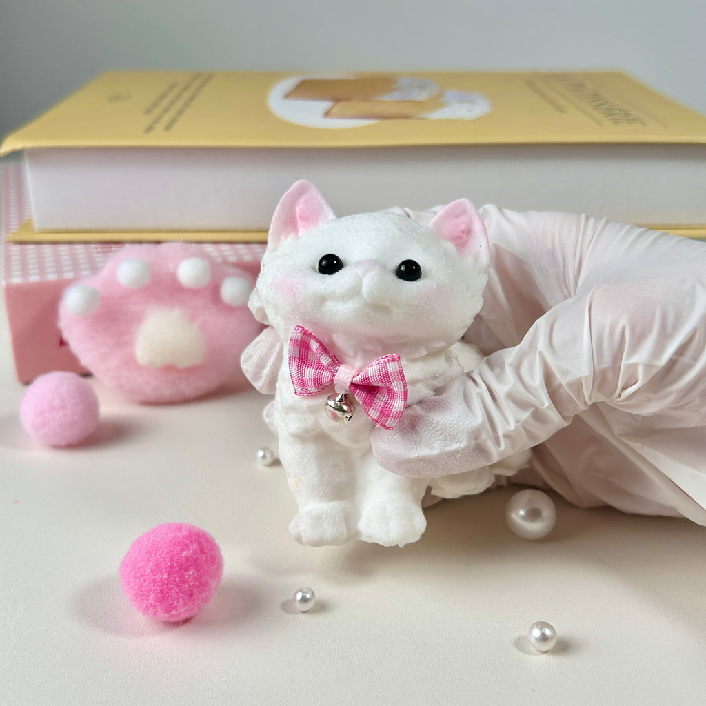 Pretty White Cat Squishy Toy