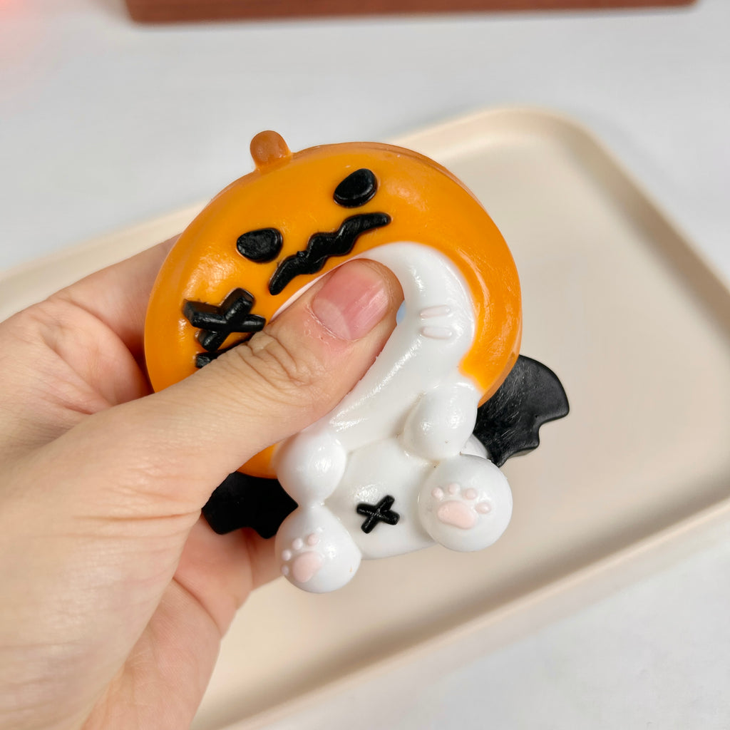Halloween Pumpkin Kitty Squishy Toy