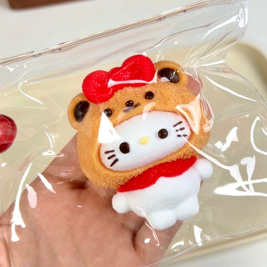 Bear Cap Kitty Squishy Toy