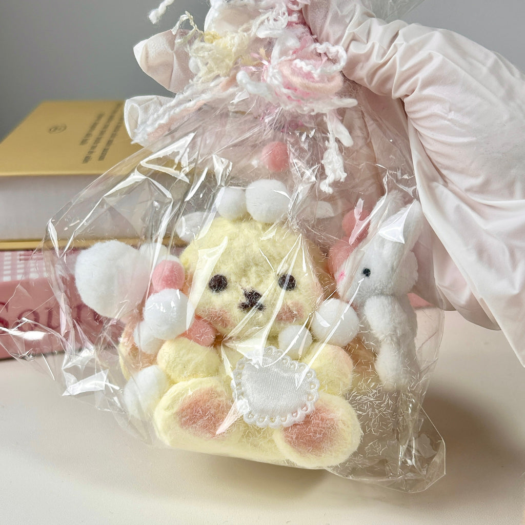 Fluffy Bunny with Droopy Ears Squishy Toy