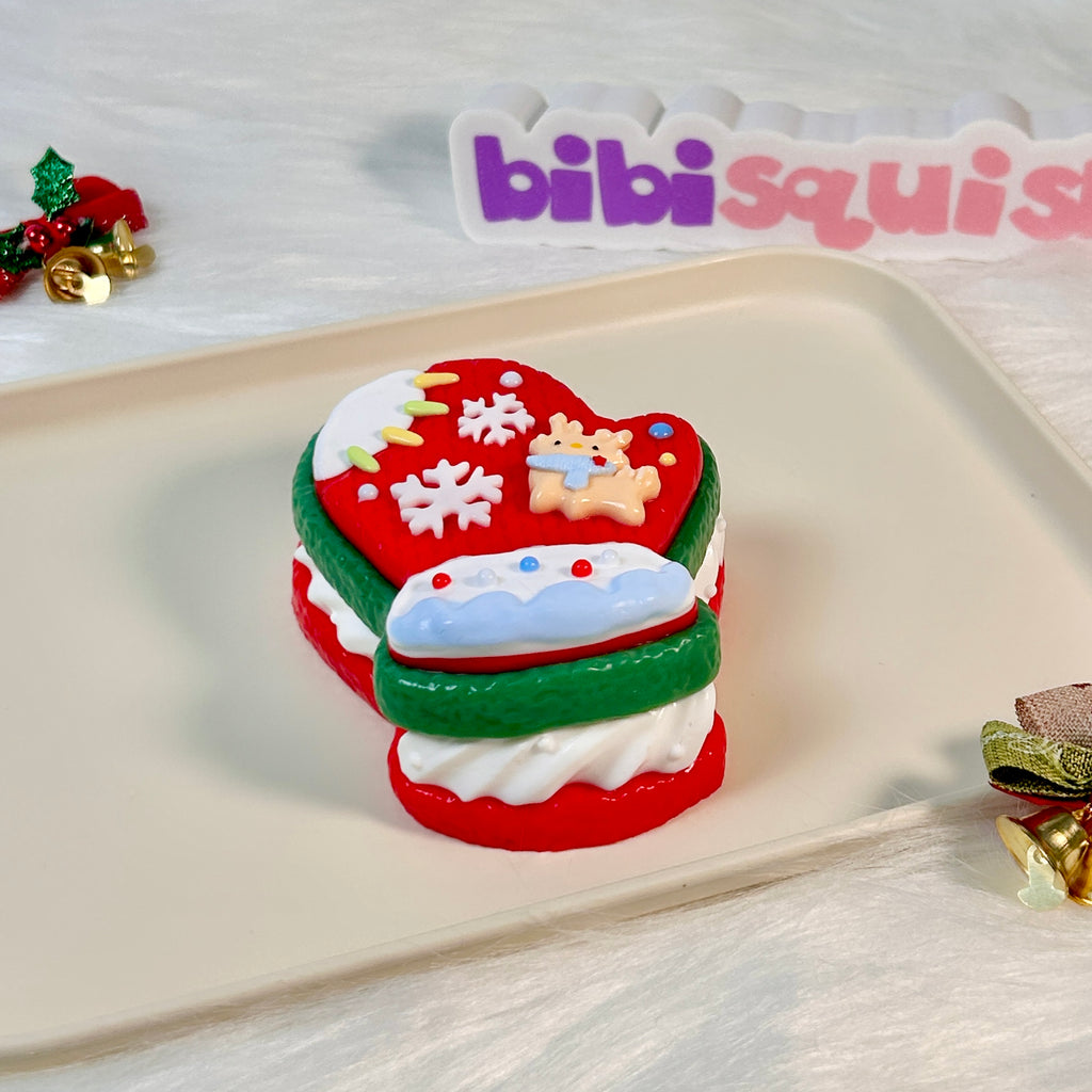 Christmas Gloves Cookie Squishy Toy