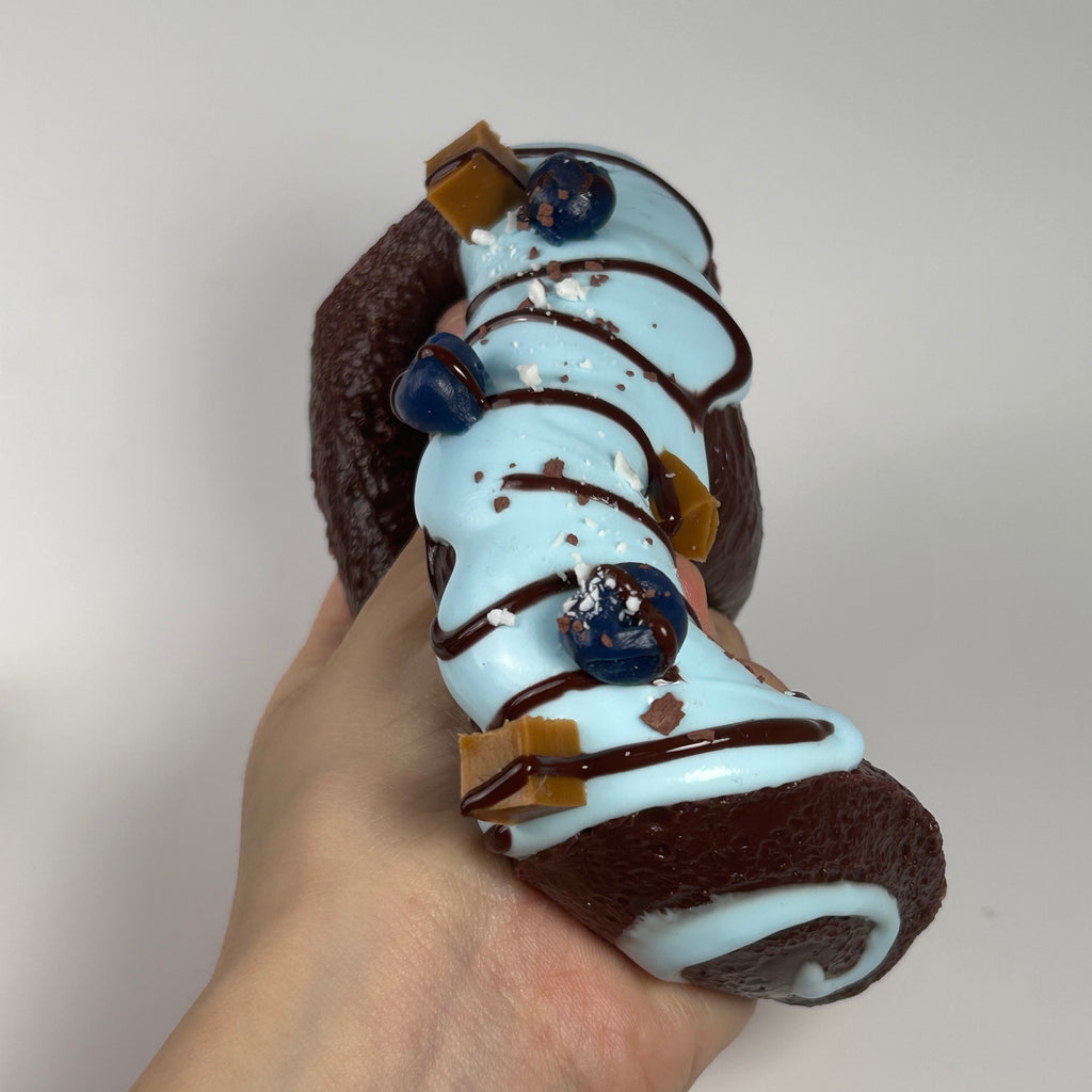 Blueberry Chocolate Cake Roll Squishy Toy