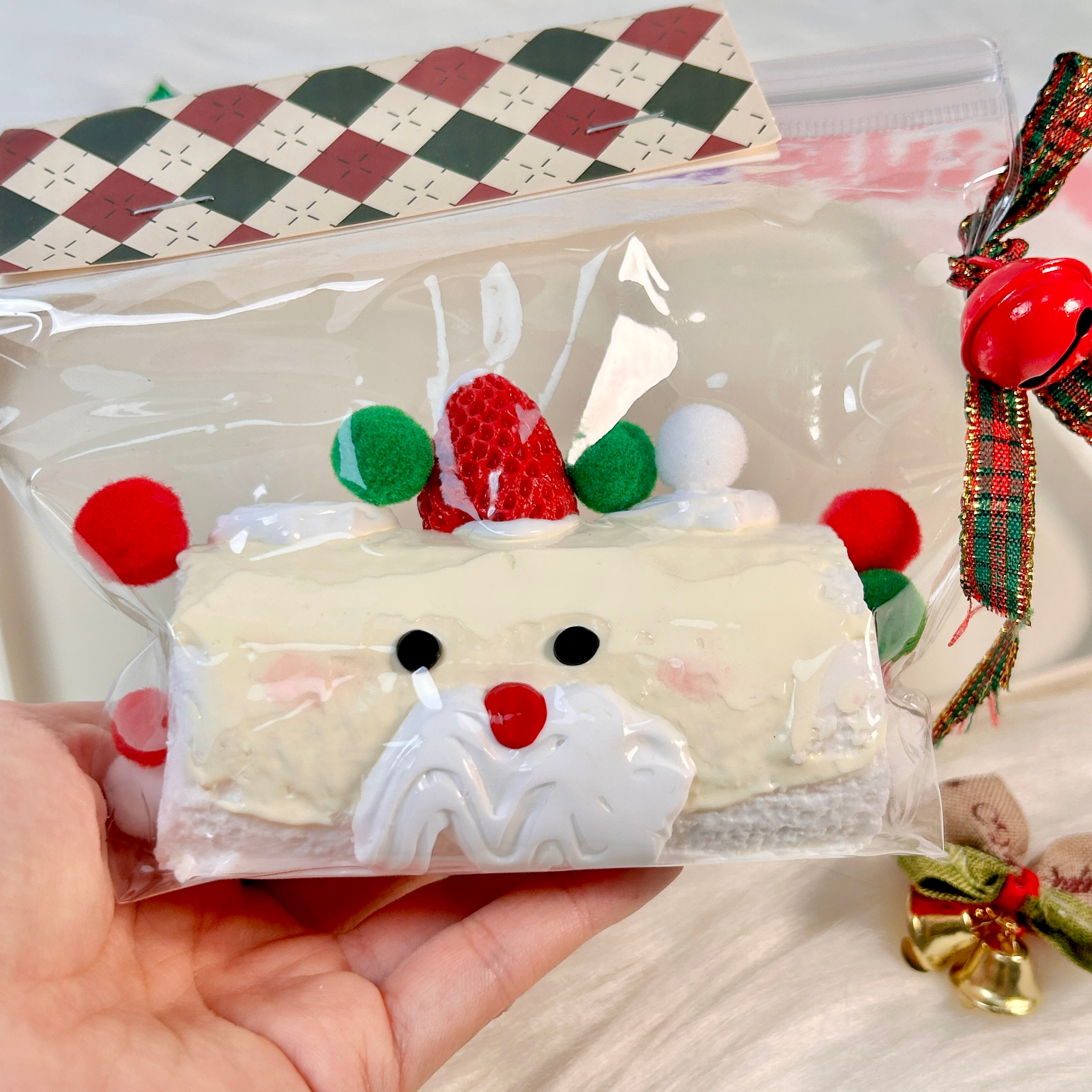 Christmas Santa Cake Roll Squishy Toy