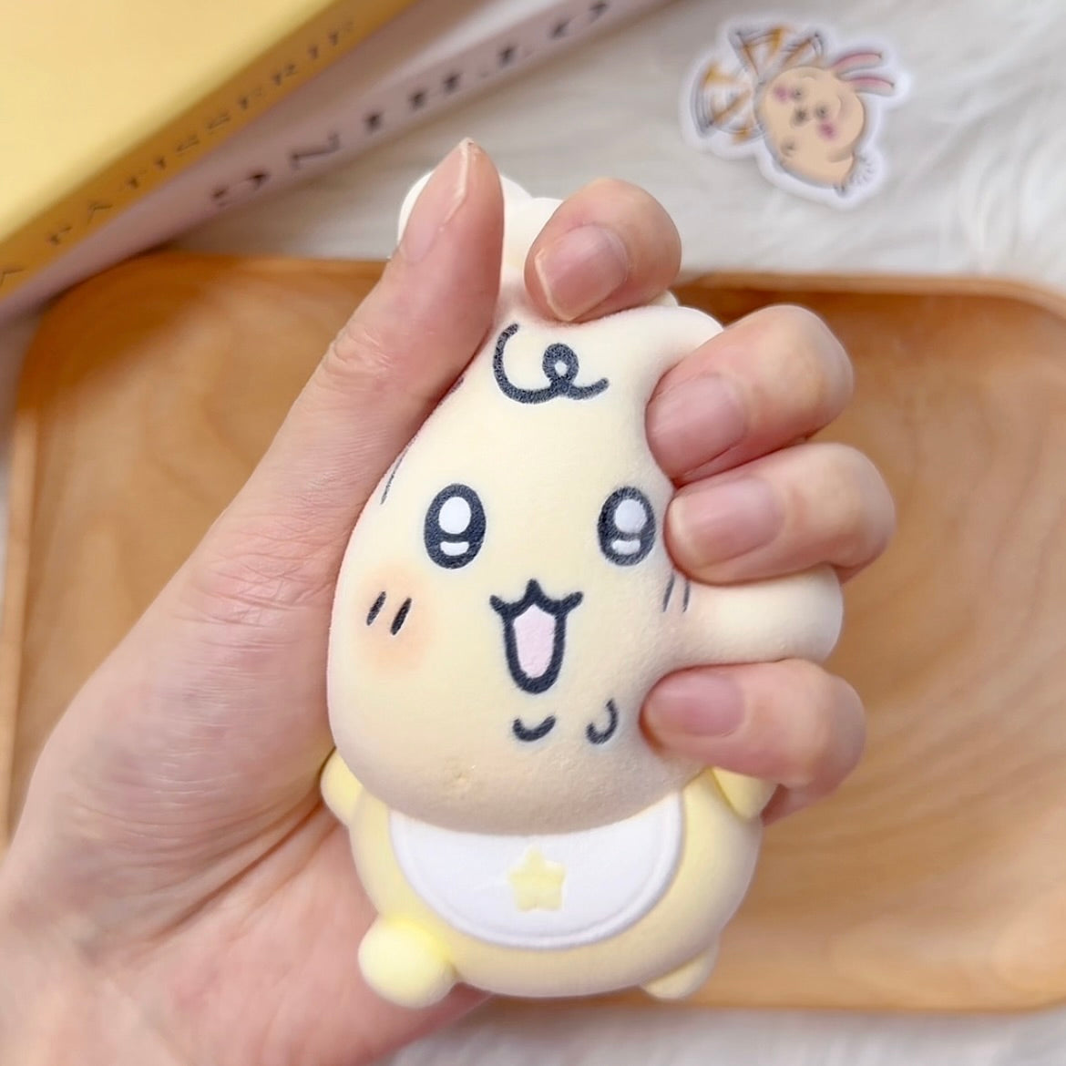 Chiikawa in a bib Squishy Tou
