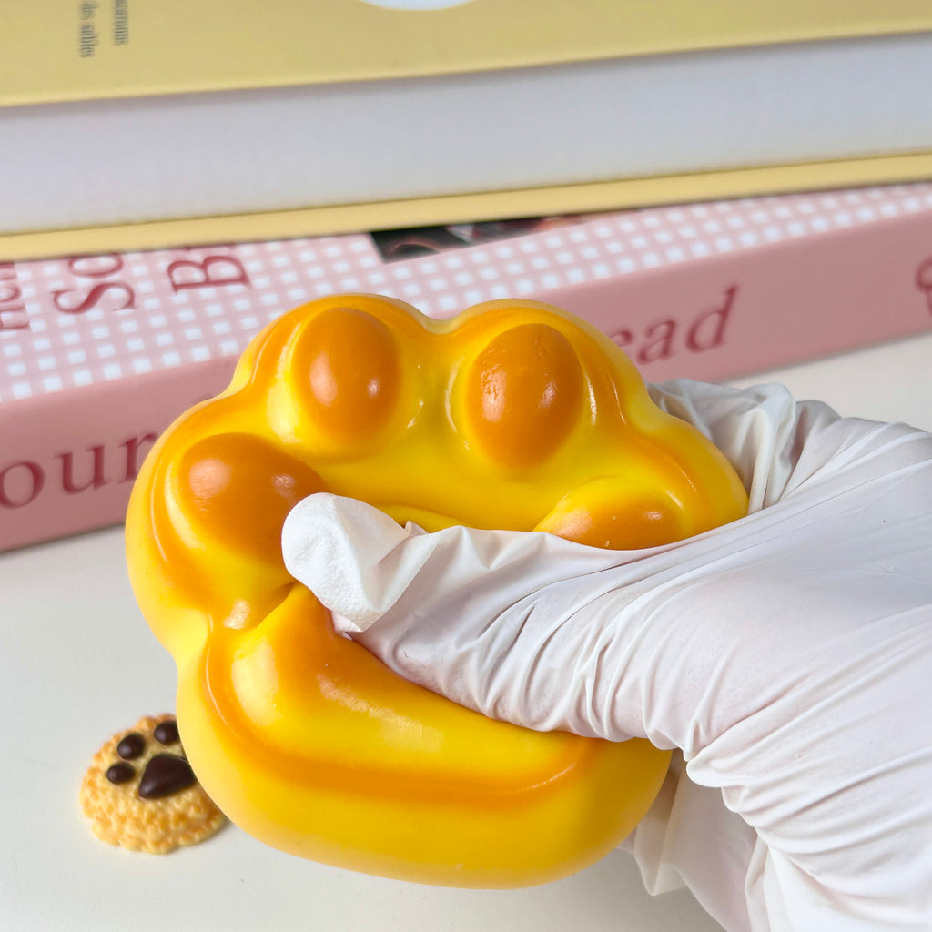 Caramel Cat Paw Squishy Toy