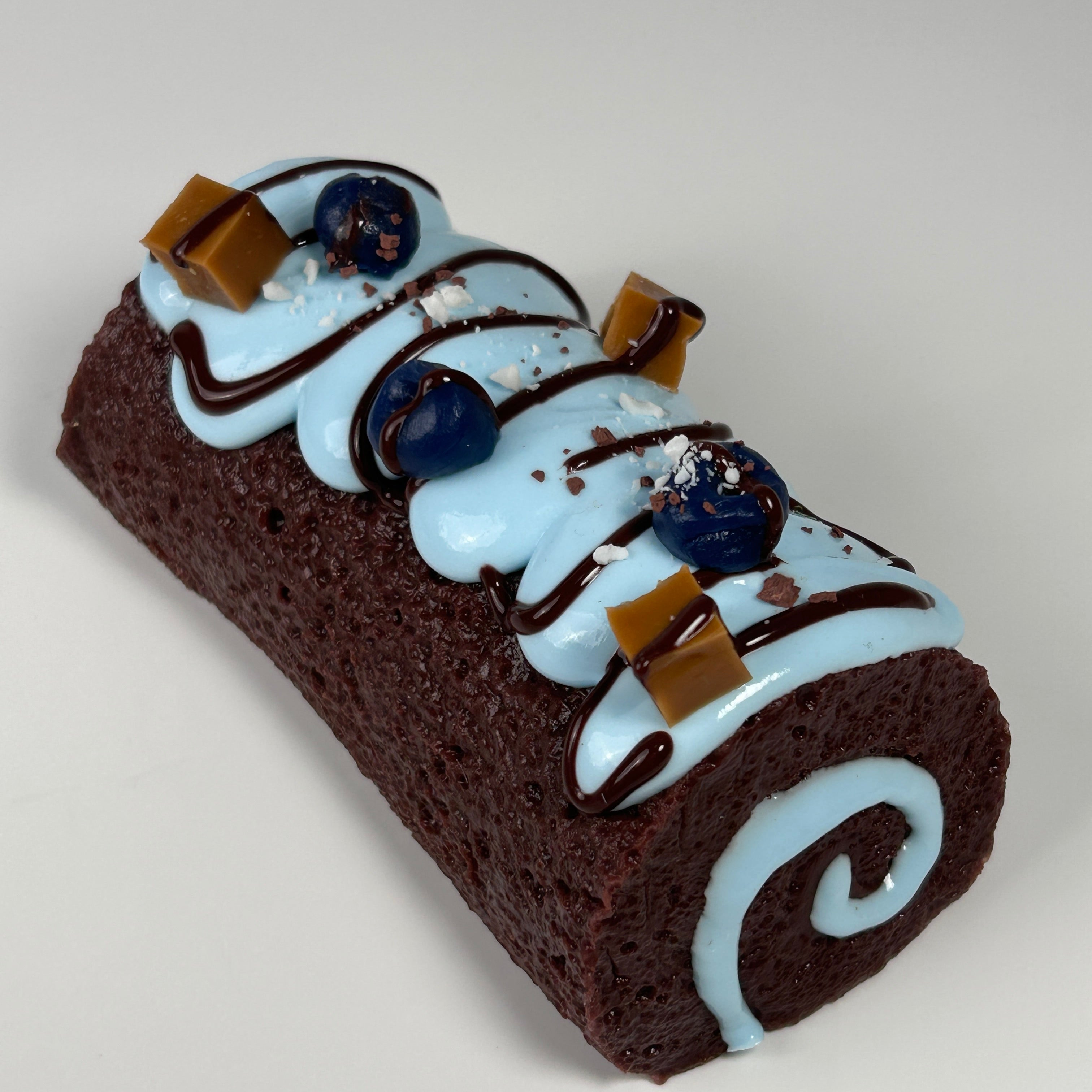 Blueberry Chocolate Cake Roll Squishy Toy