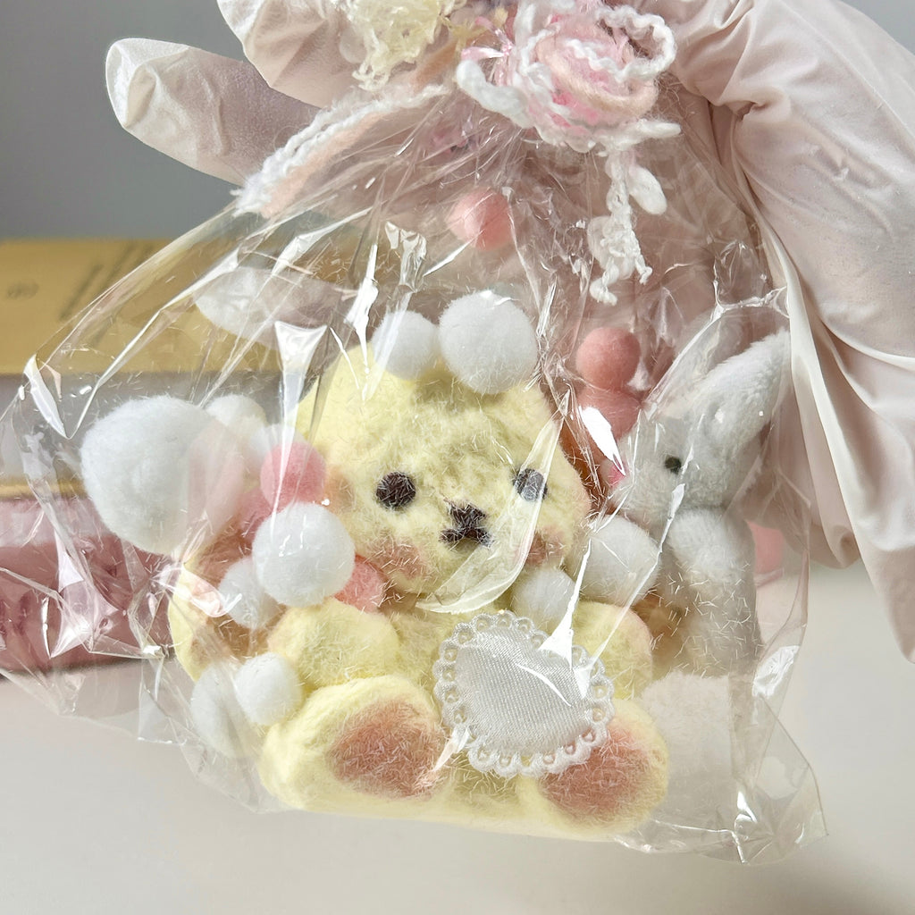 Fluffy Bunny with Droopy Ears Squishy Toy