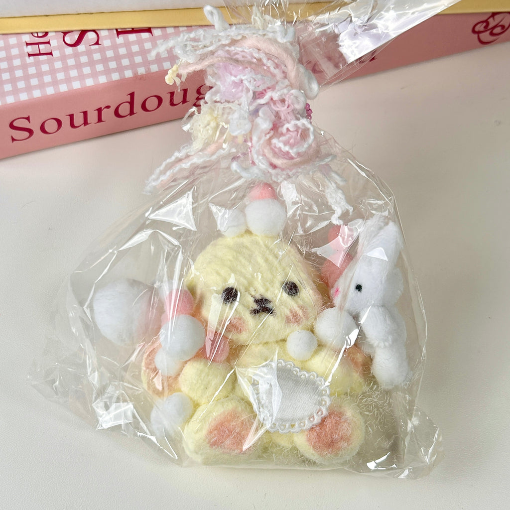 Fluffy Bunny with Droopy Ears Squishy Toy
