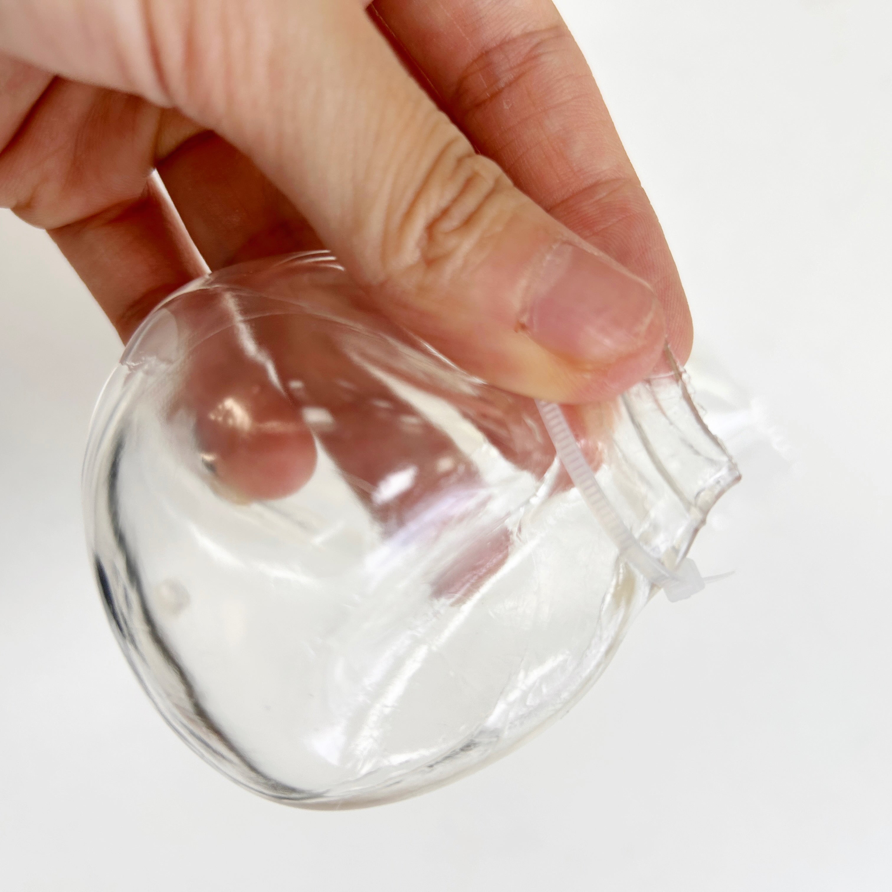 6cm Transparent Round Squishy Skin + Zip Tie