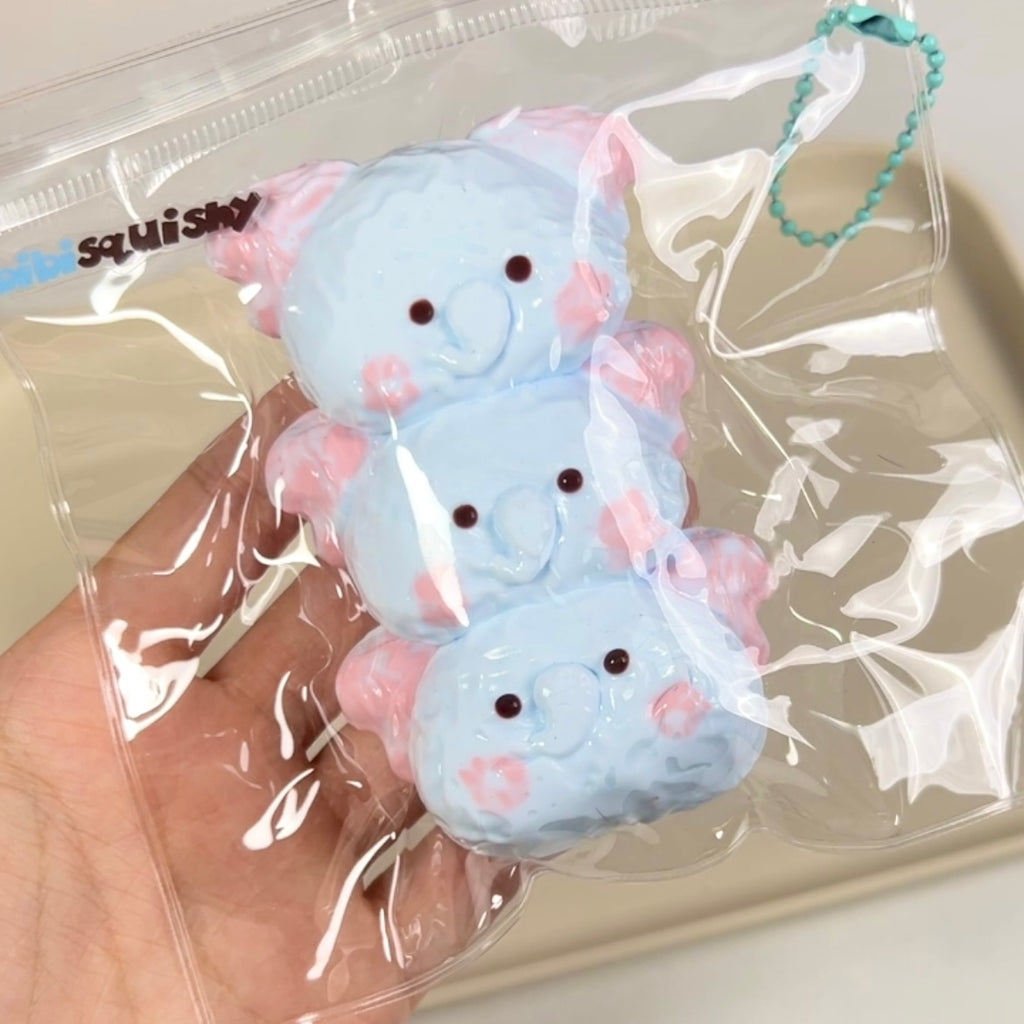 Stacked Elephant Trio Squishy Toy