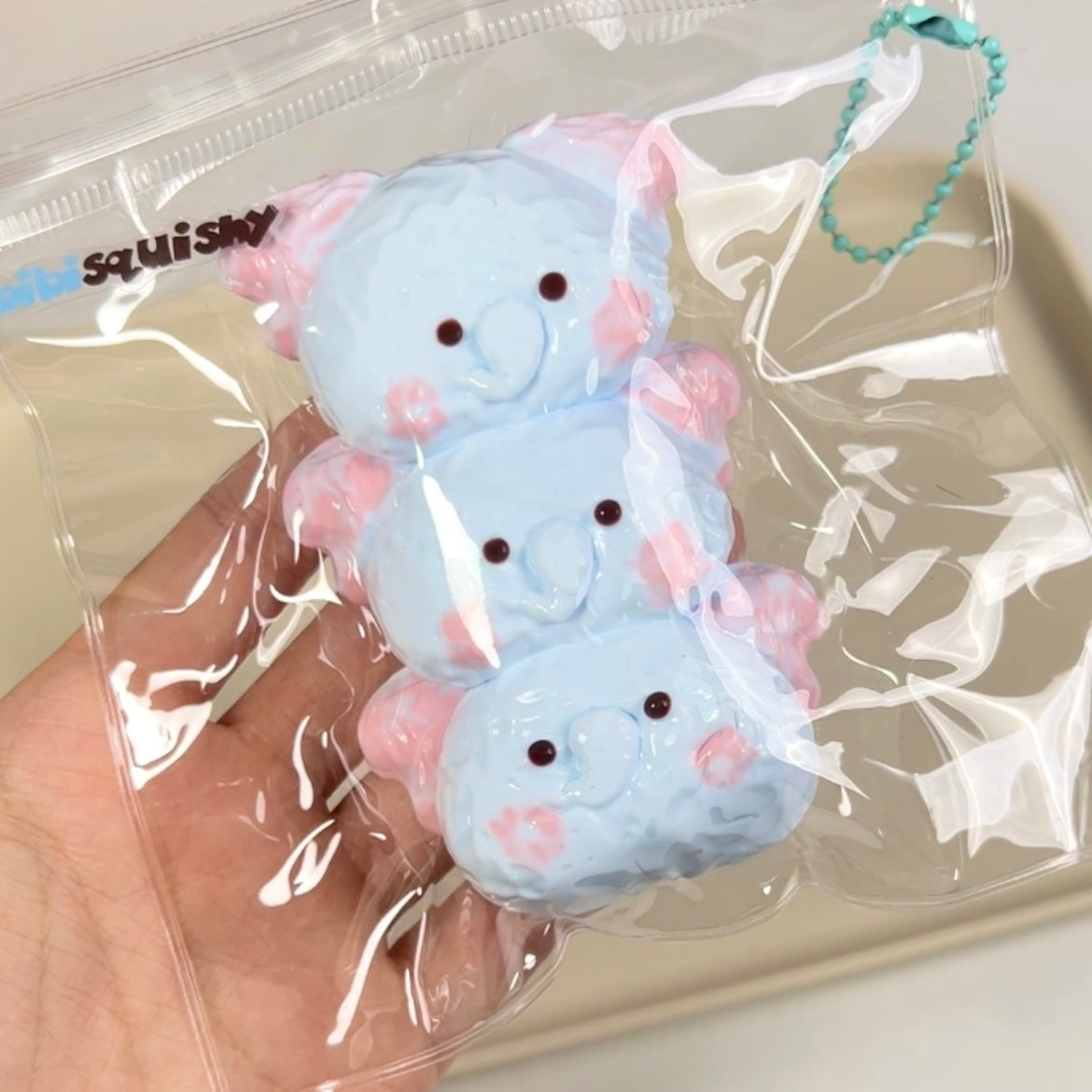 Stacked Elephant Trio Squishy Toy