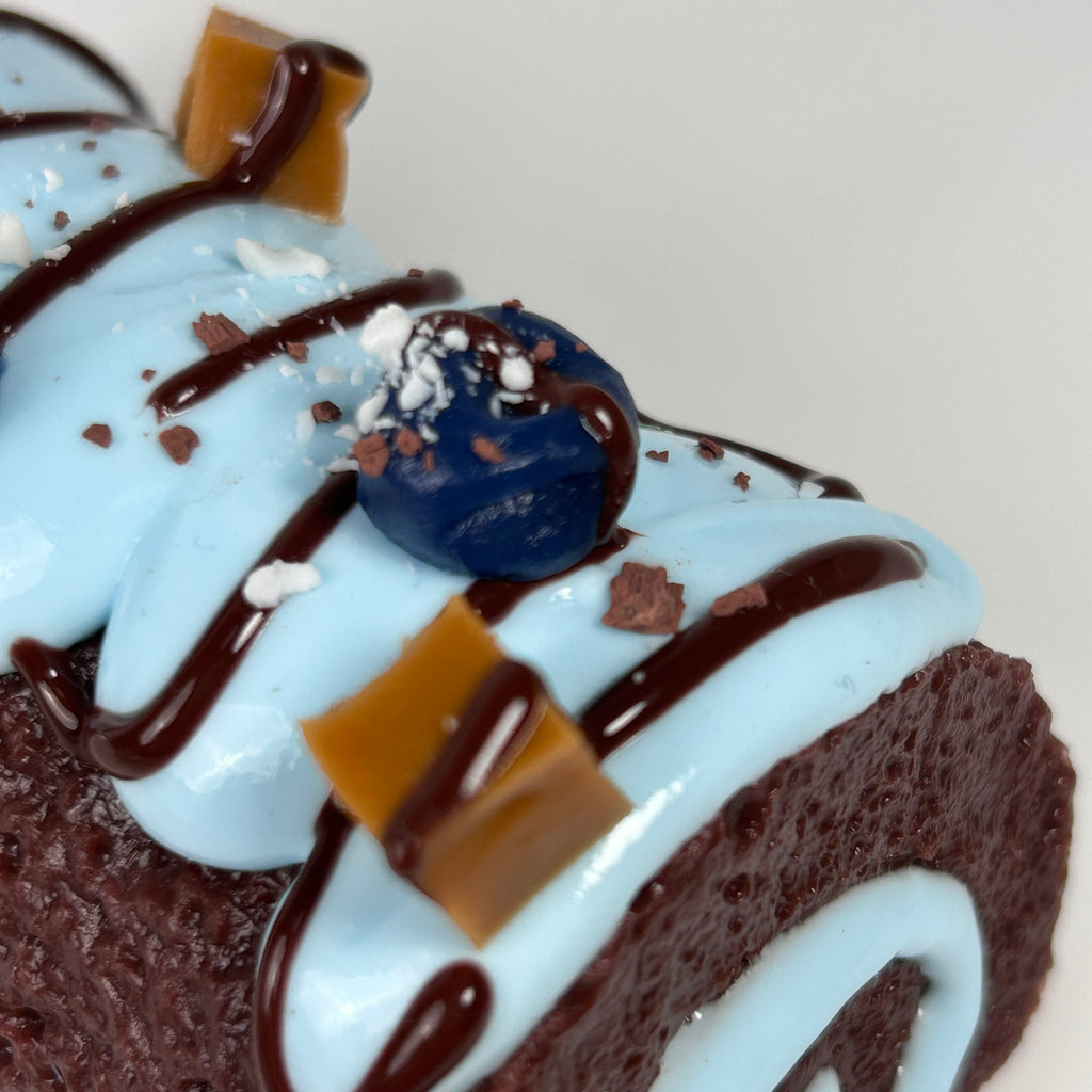 Blueberry Chocolate Cake Roll Squishy Toy