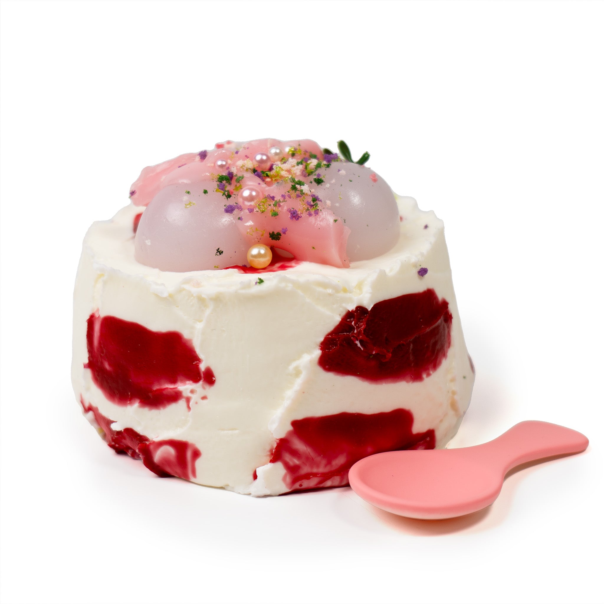 Lychee Peach Cake Squishy Toy