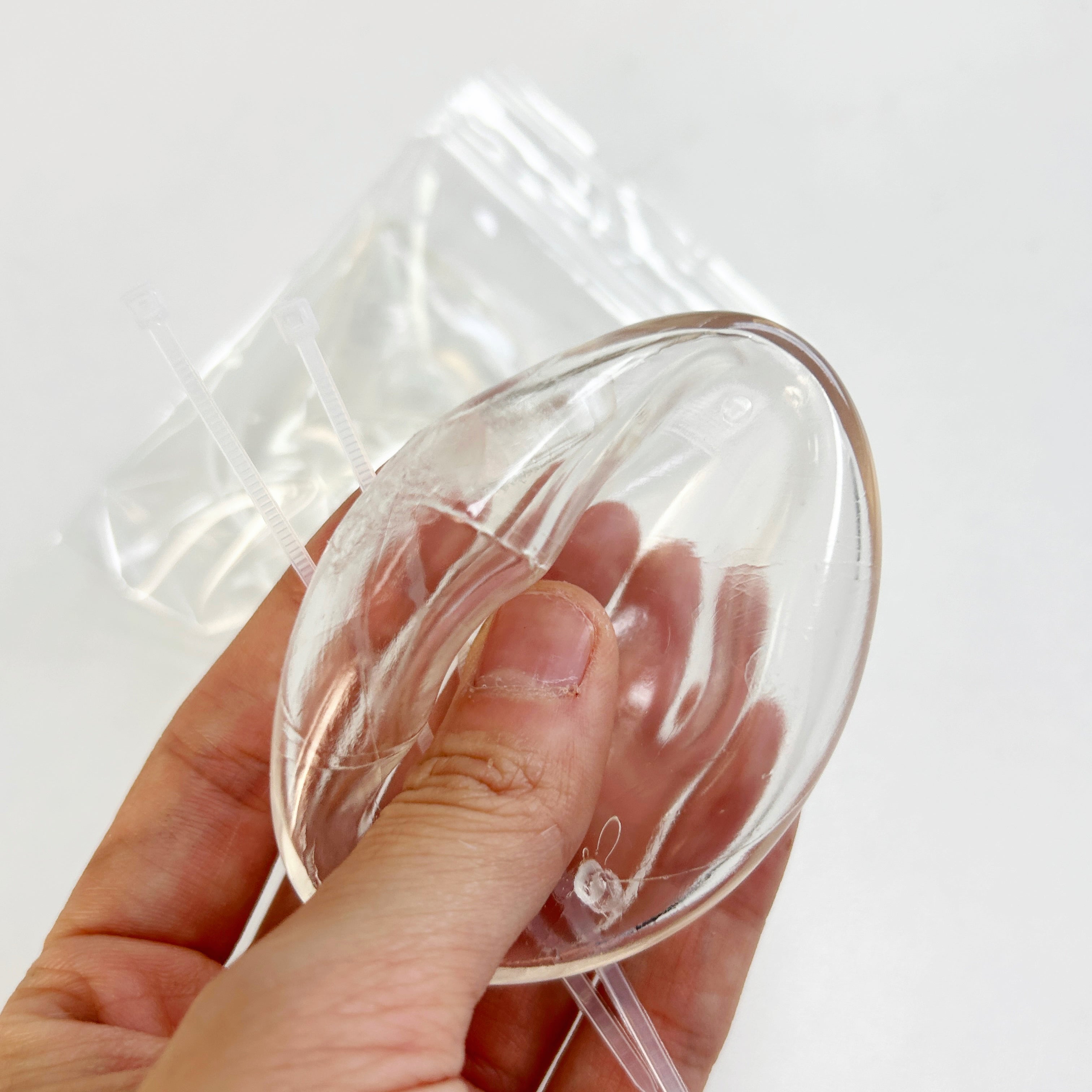 6cm Transparent Round Squishy Skin + Zip Tie