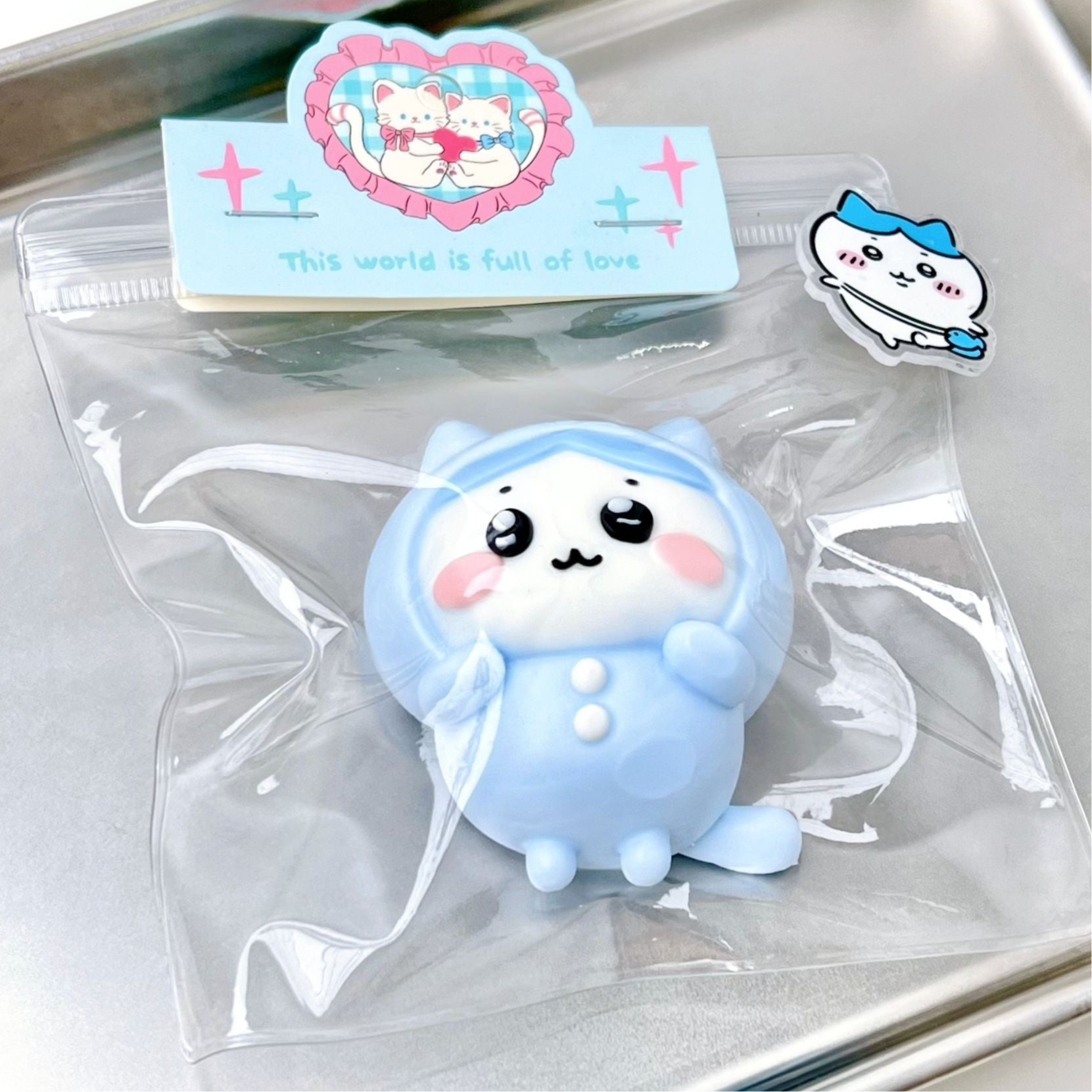 Blue Pajama Hachiwari Squishy Toy