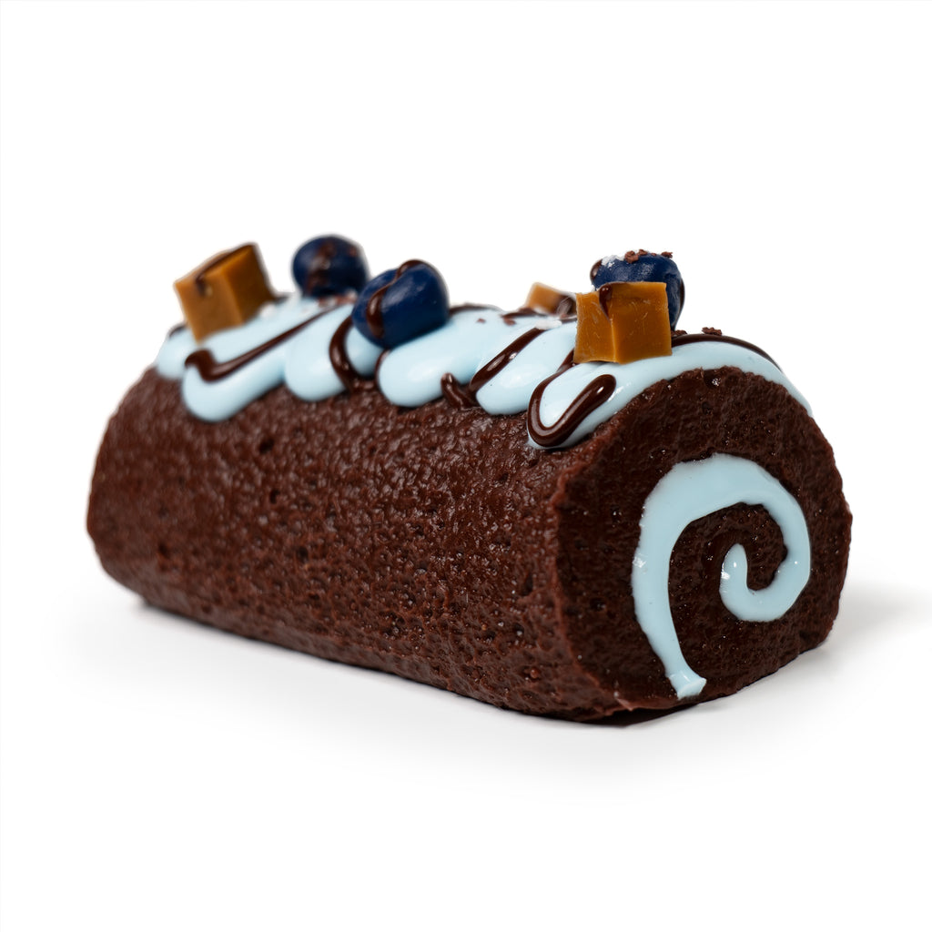 Blueberry Chocolate Cake Roll Squishy Toy