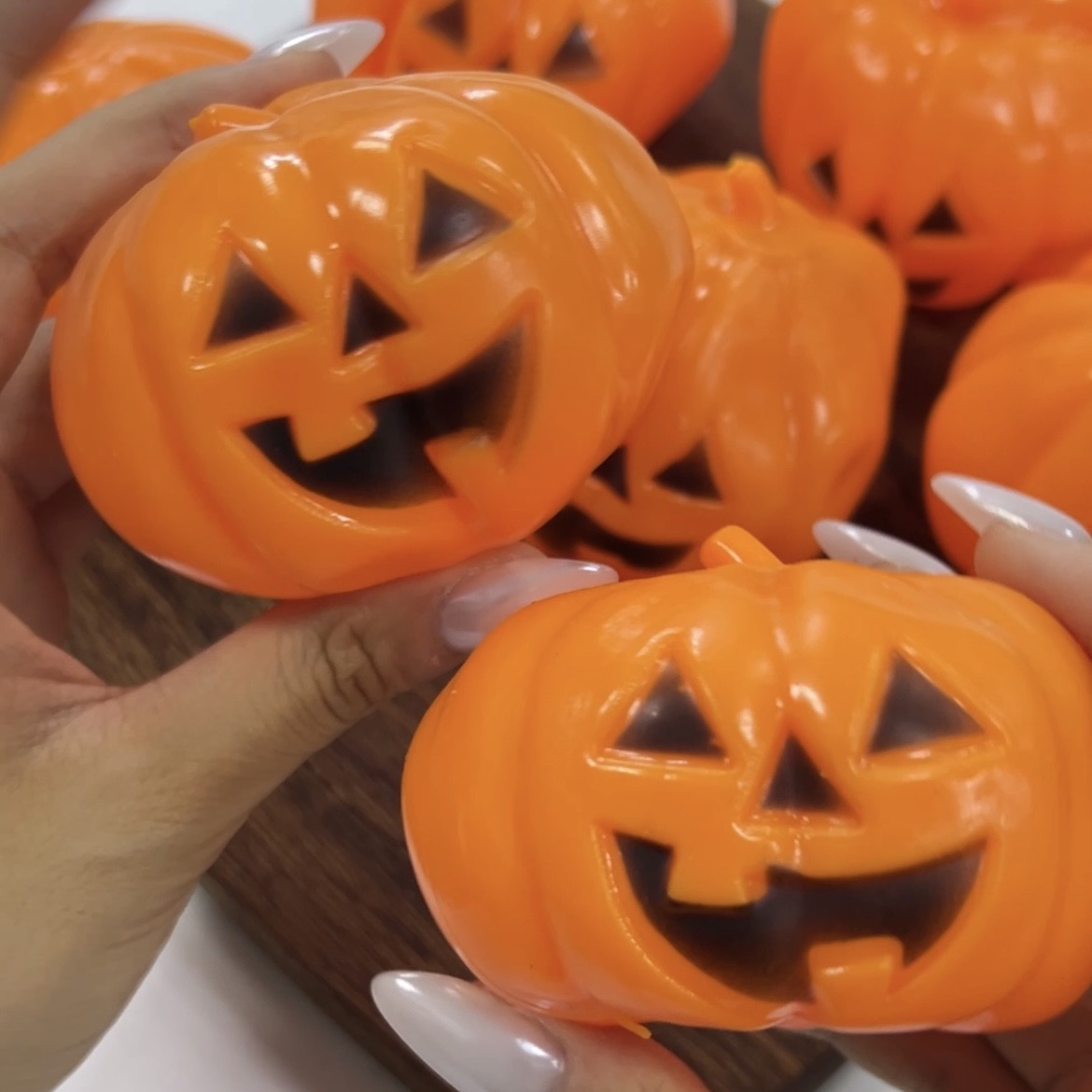 Spooky Pumpkin Squishy (Vaseline Filled) 🎃