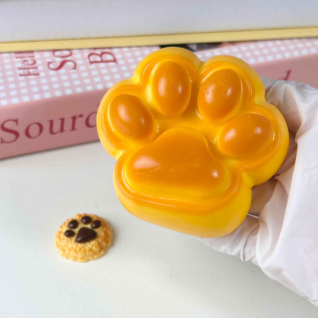 Caramel Cat Paw Squishy Toy