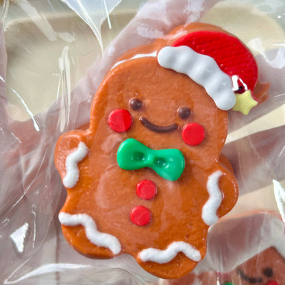 Santa Hat Gingerbread Man Squishy Toy