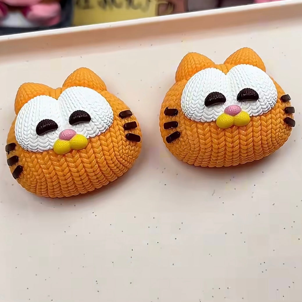 Knitted Texture Garfield Squishy Toy