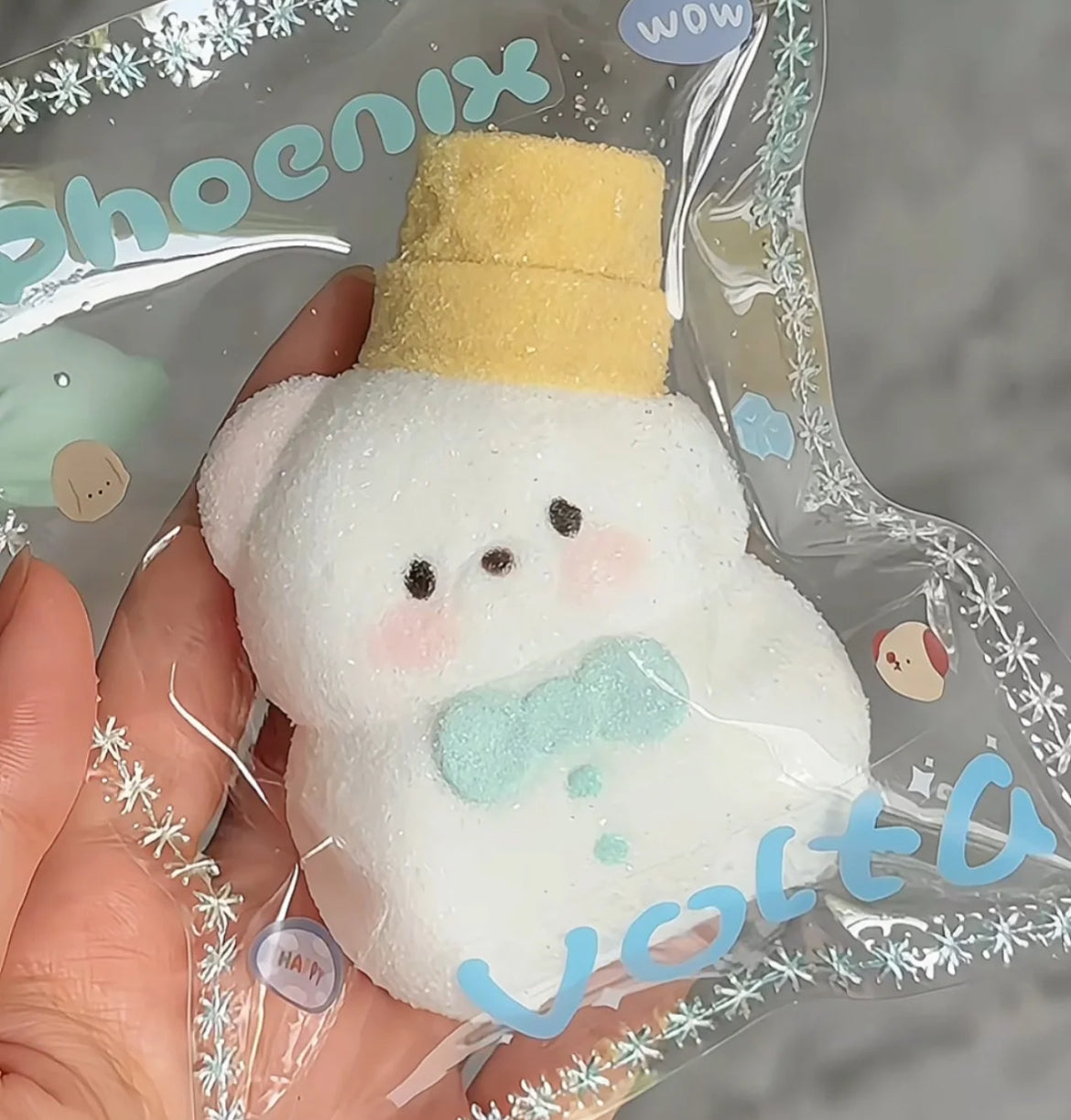 Cuddly Bear Snowman Squishy Toy