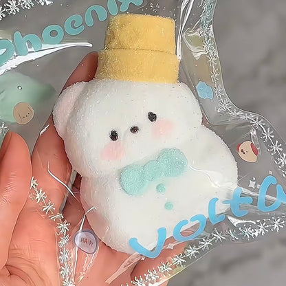 Cuddly Bear Snowman Squishy Toy