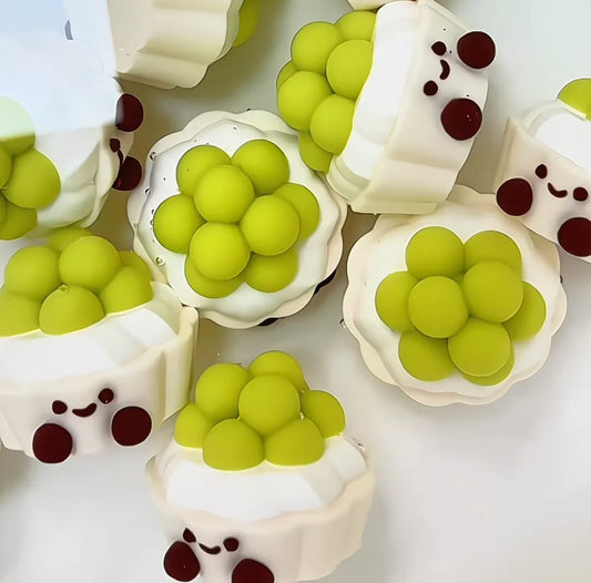 Green Grape Cupcake Squishy Toy