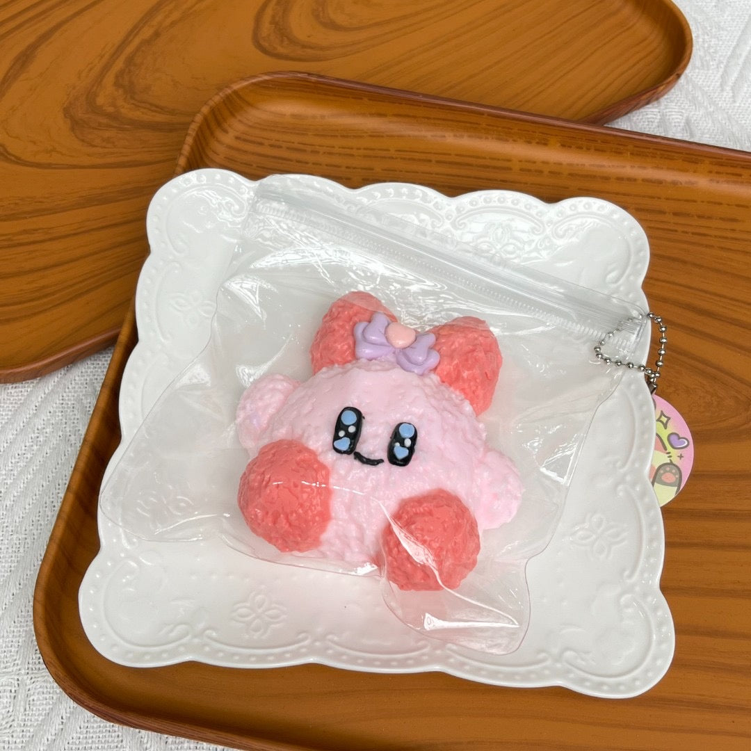 Bow Tie Kirby Squishy Toy