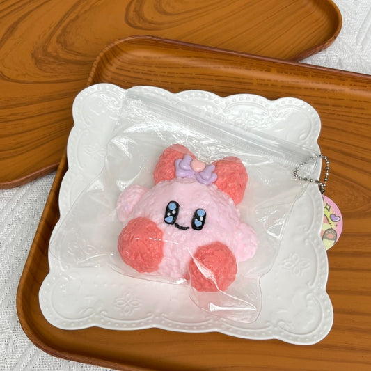 Bow Tie Kirby Squishy Toy