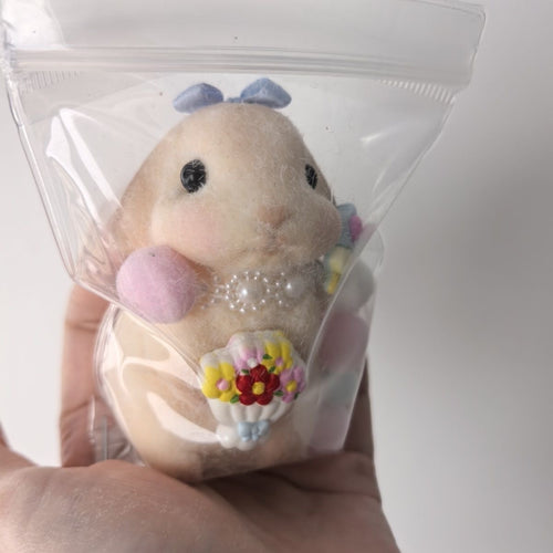 Beauty Bunny with Pearl Necklace