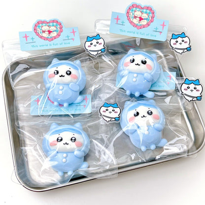 Blue Pajama Hachiwari Squishy Toy