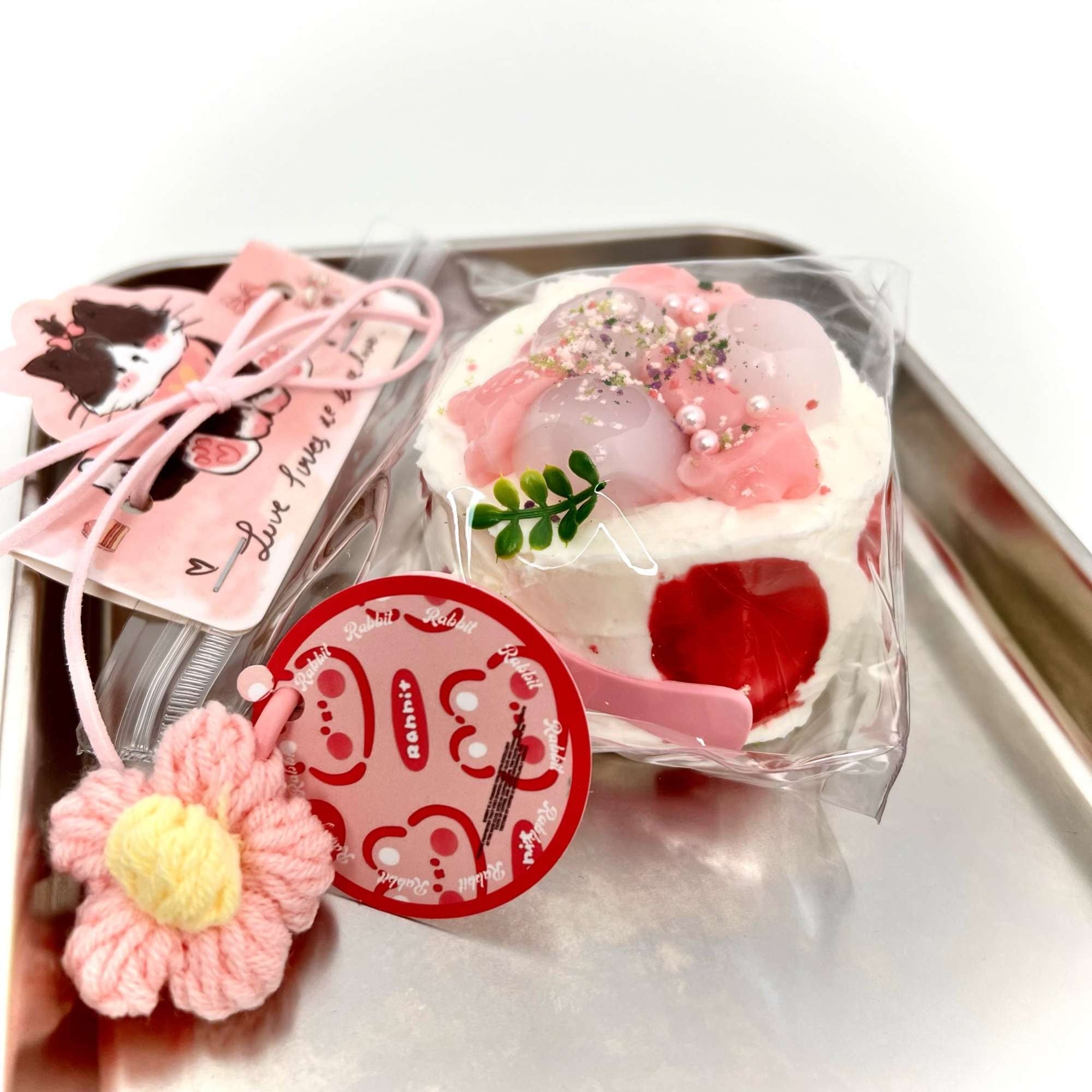 Lychee Peach Cake Squishy Toy