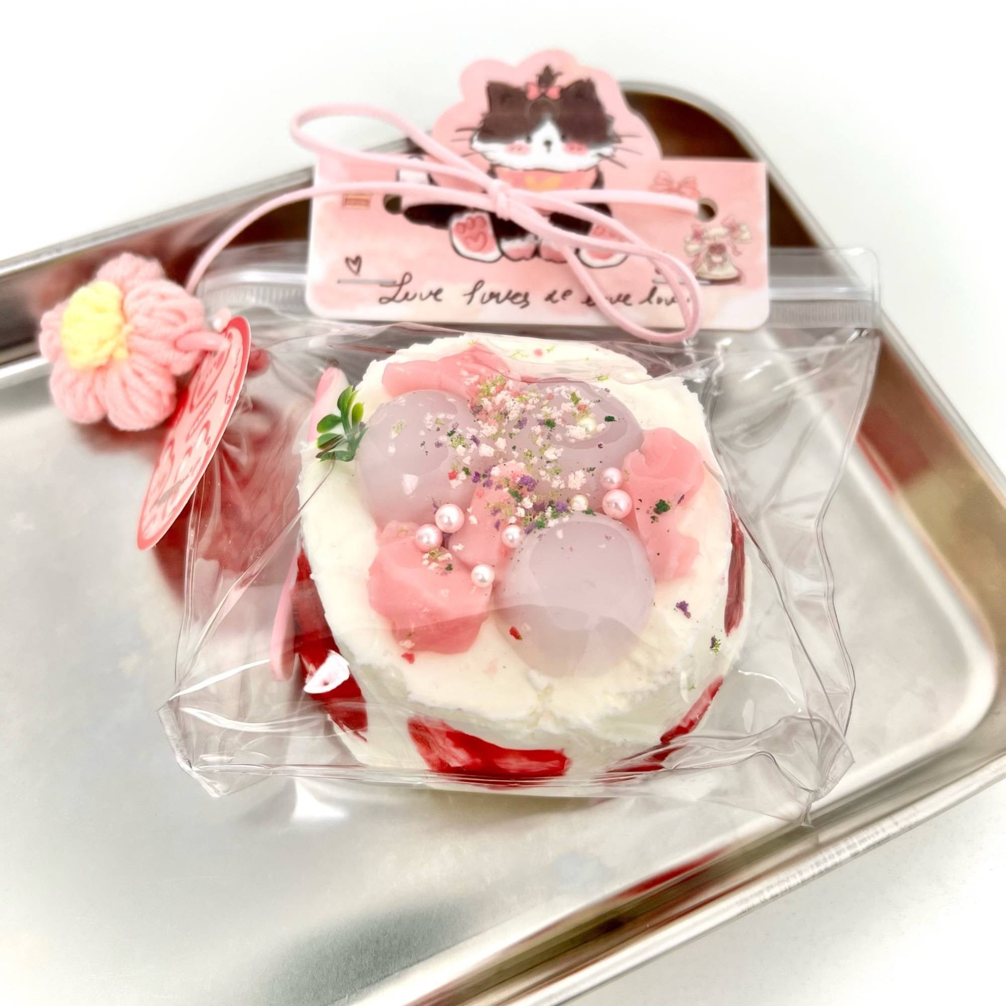 Lychee Peach Cake Squishy Toy