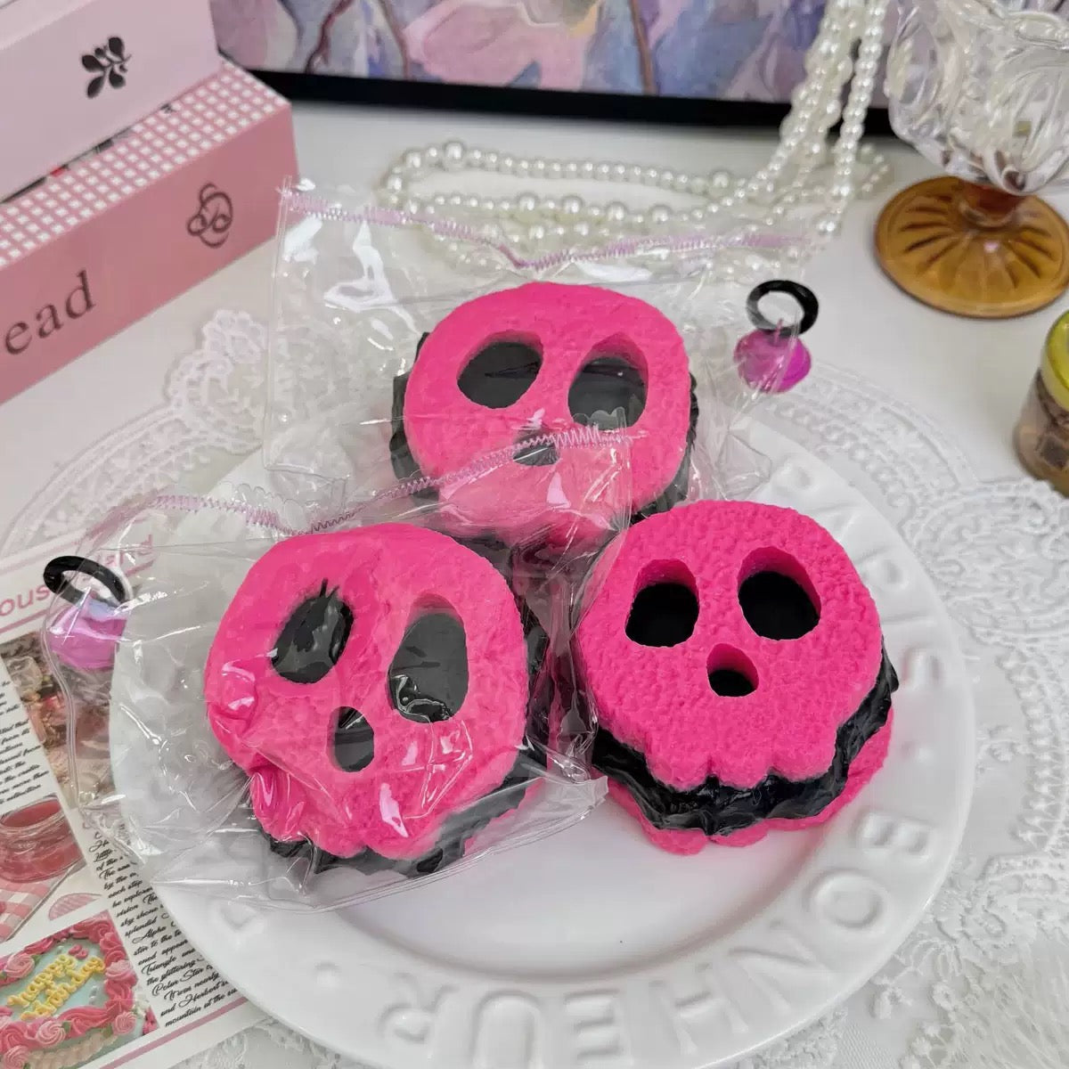 Halloween Skeleton Cookie Squishy Toy